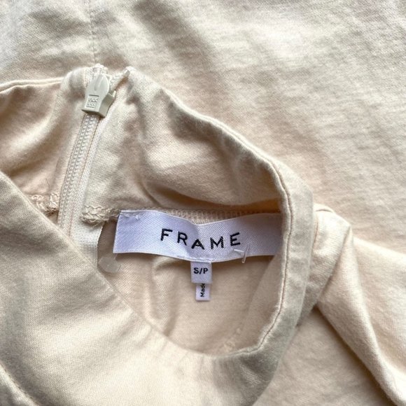 FRAME Mock Neck Top  Beige - Picture 4 of 7